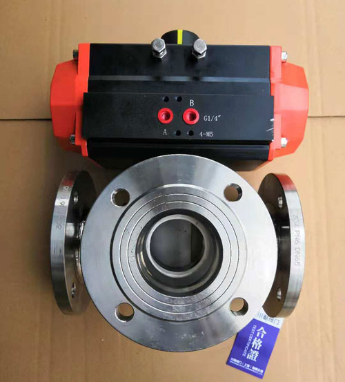 衛生級氣動(dòng)三通法蘭球閥